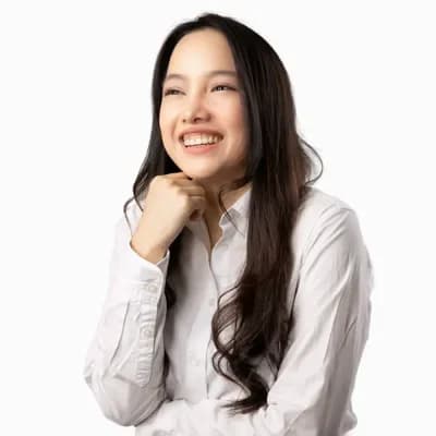 Professional headshot of Asian woman in white button-up shirt